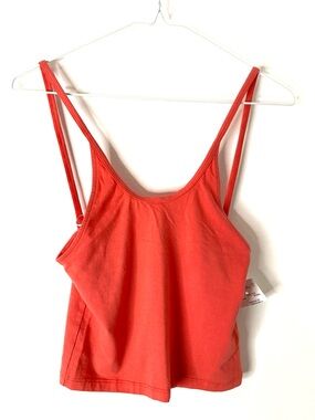 American Eagle Outfitters NWT Coral Orange Convertible Strap Crop Tank Top